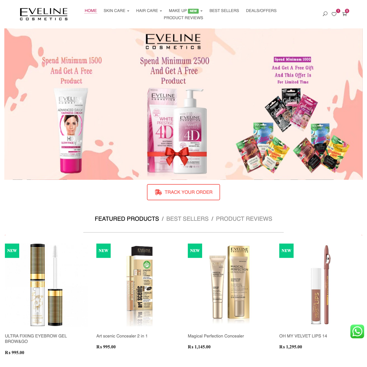 Shop here the Best Cosmetics Products in Pakistan - Eveline Cosmetics